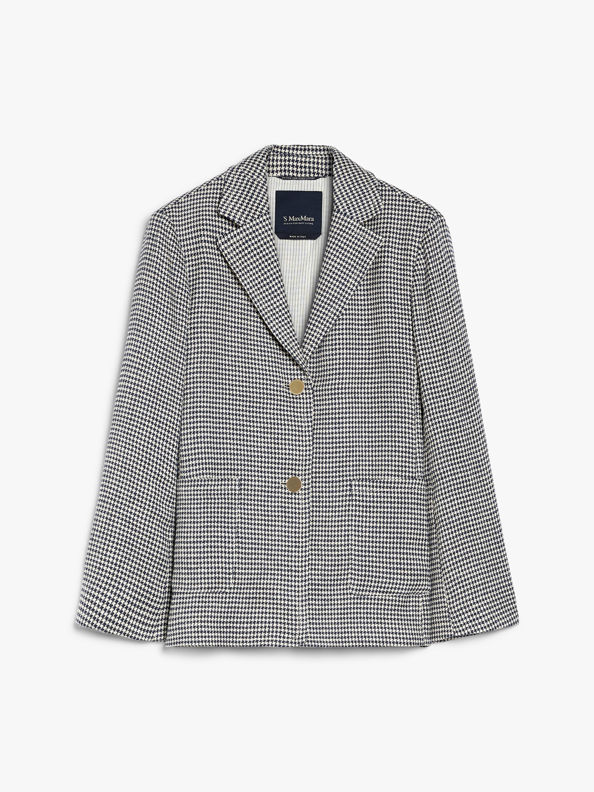 GIADA Houndstooth cotton and linen jacket - 1