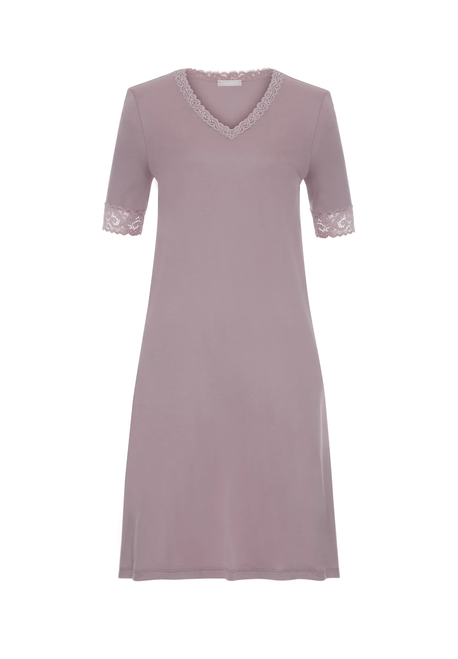 Moments Lace Trim Cotton Nightgown - 1