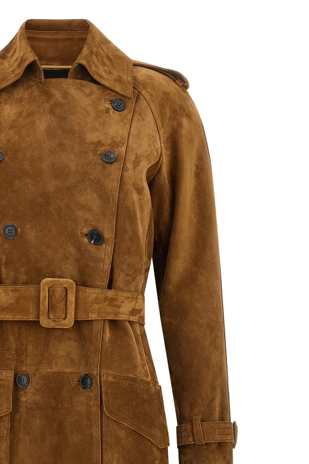 Suede trench coat - 3