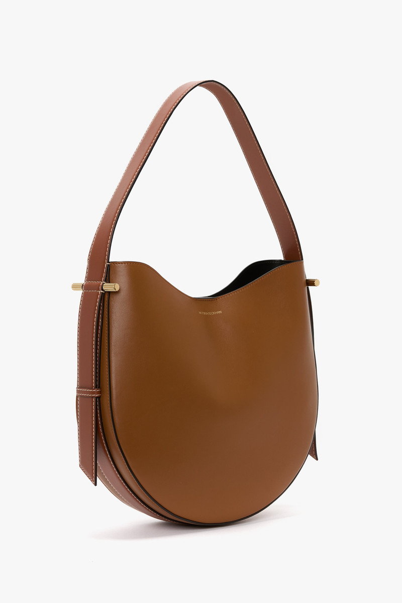 Dia Hobo Bag In Tan Smooth Leather 2