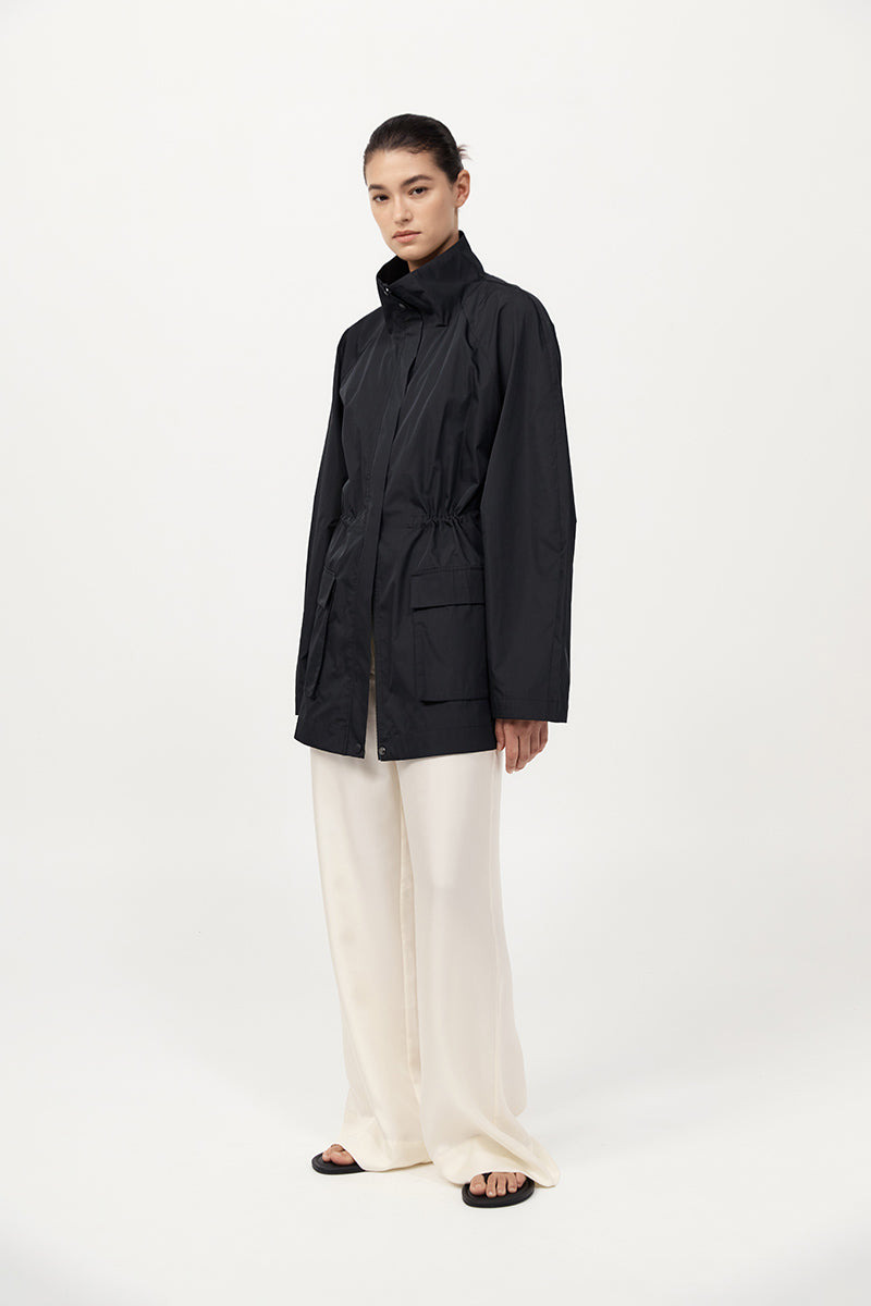 Paper Taffeta Parka - Black - 5