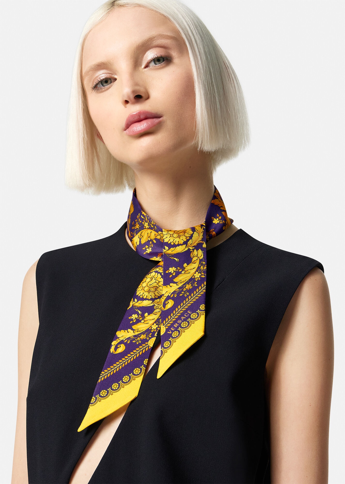 Barocco Silk Scarf Tie - 3