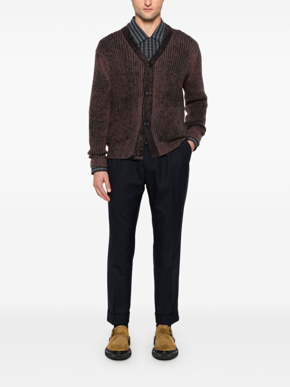 ribbed cardigan - 2