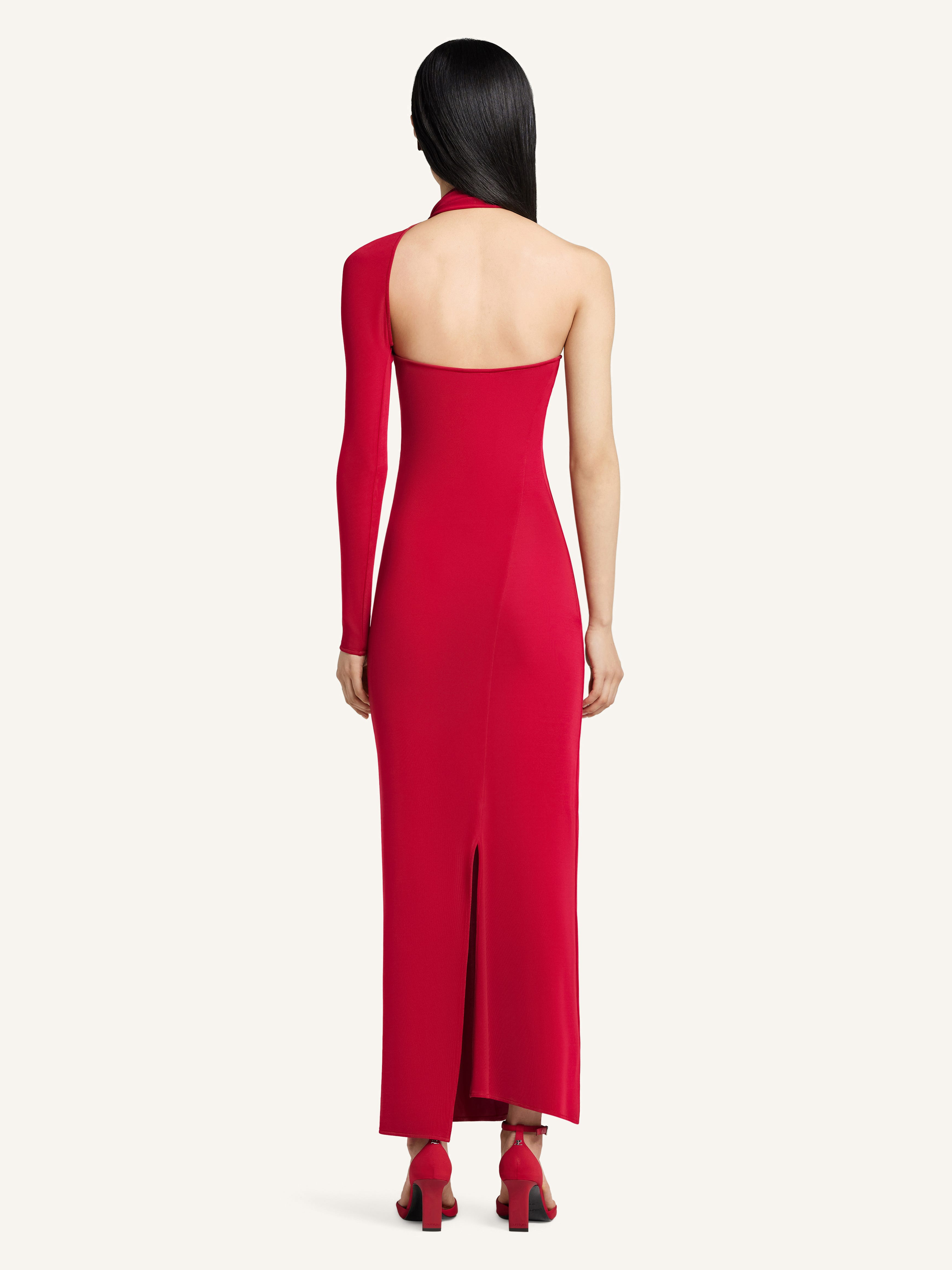 WRAPPED JERSEY DRESS - 4