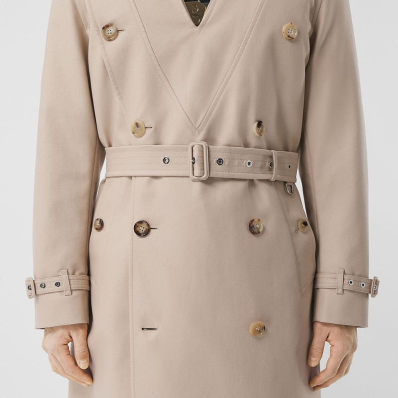 Cotton Gabardine V-neck Trench Coat 4