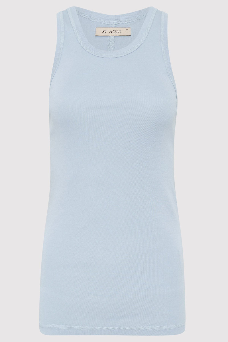 Organic Cotton Singlet - Stone Blue 1