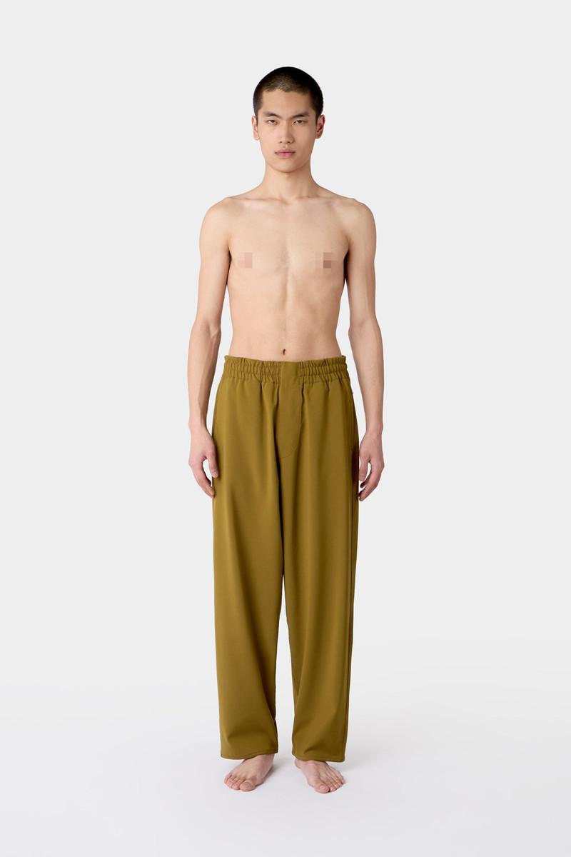 ELASTIC PANTS / olive green 1