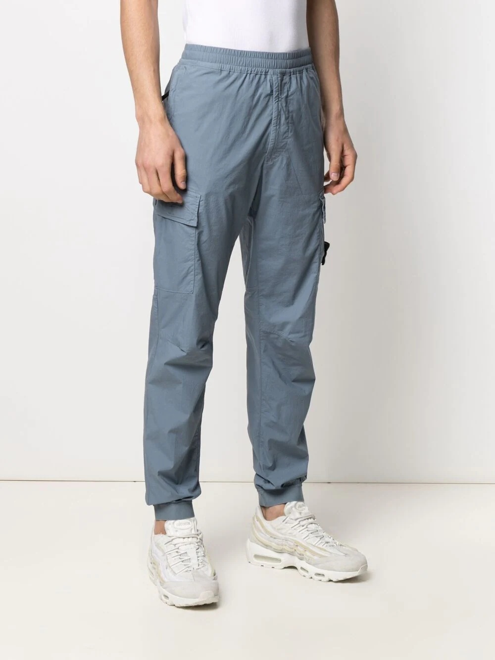 logo patch cargo trousers - 3