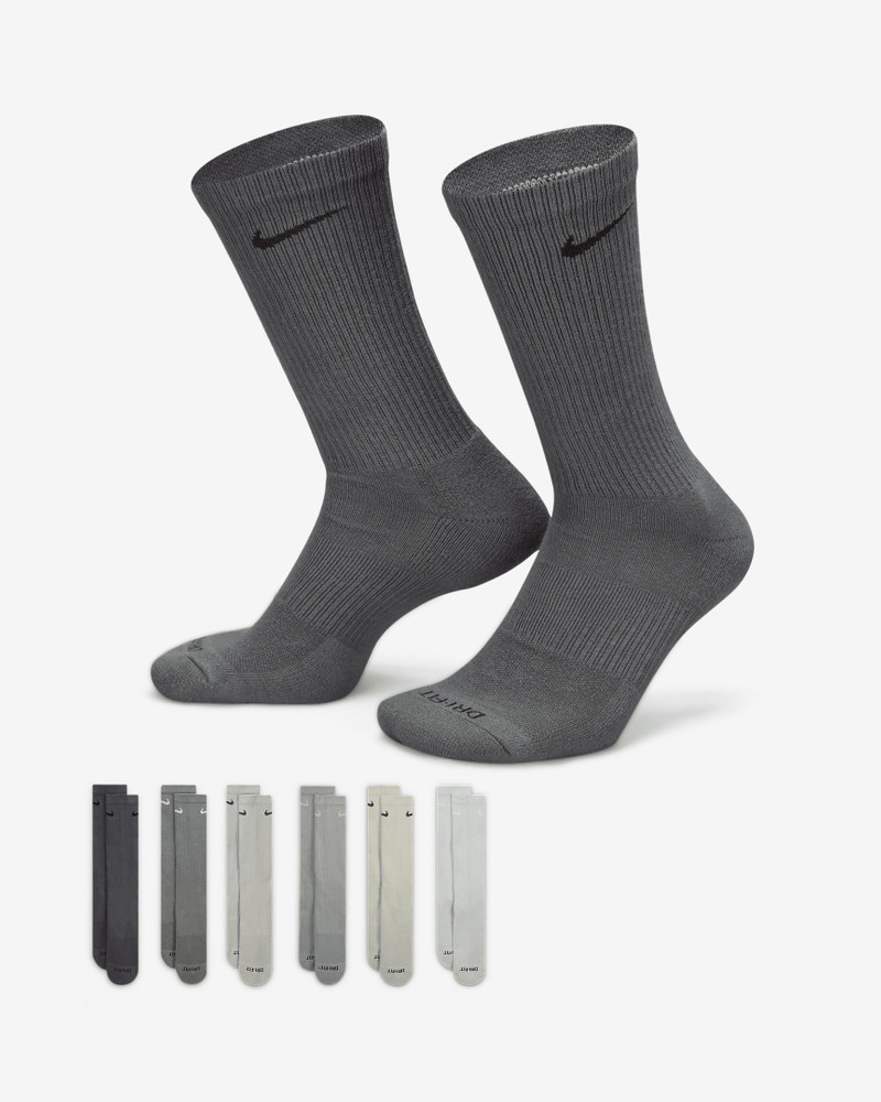 Nike Everyday Plus Cushioned Training Crew Socks (6 Pairs) - 1
