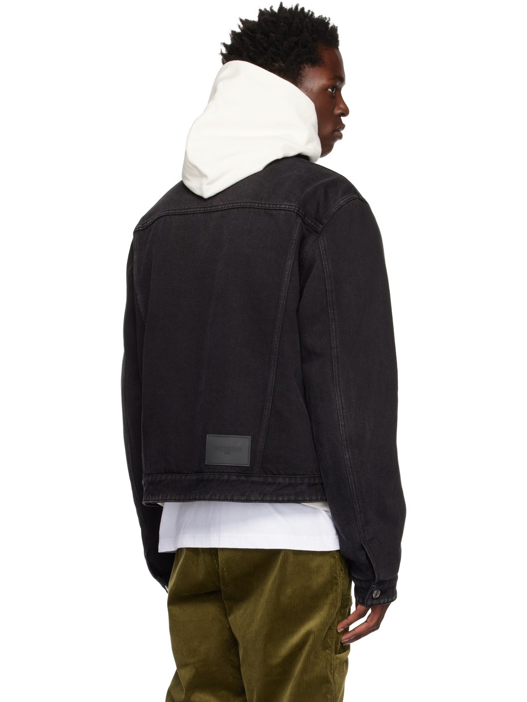 Black Regular Fit Denim Jacket - 3