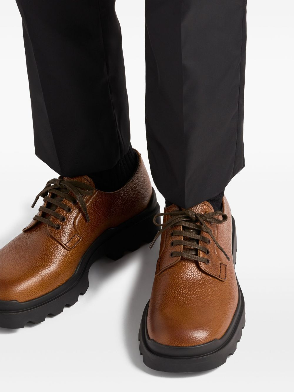 leather lace-up shoes - 6