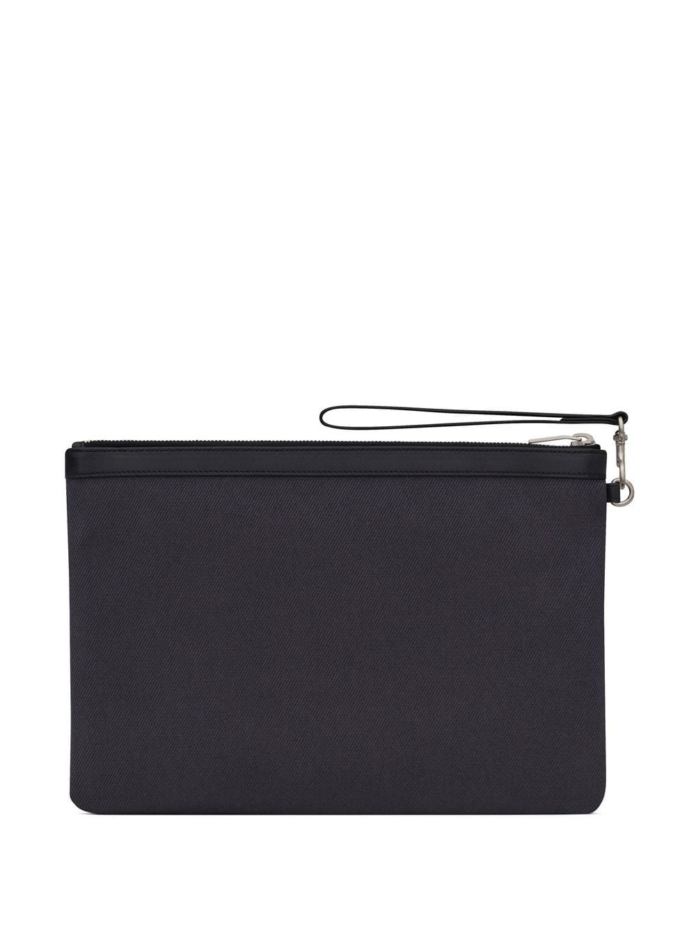 logo-print zipped pouch - 4
