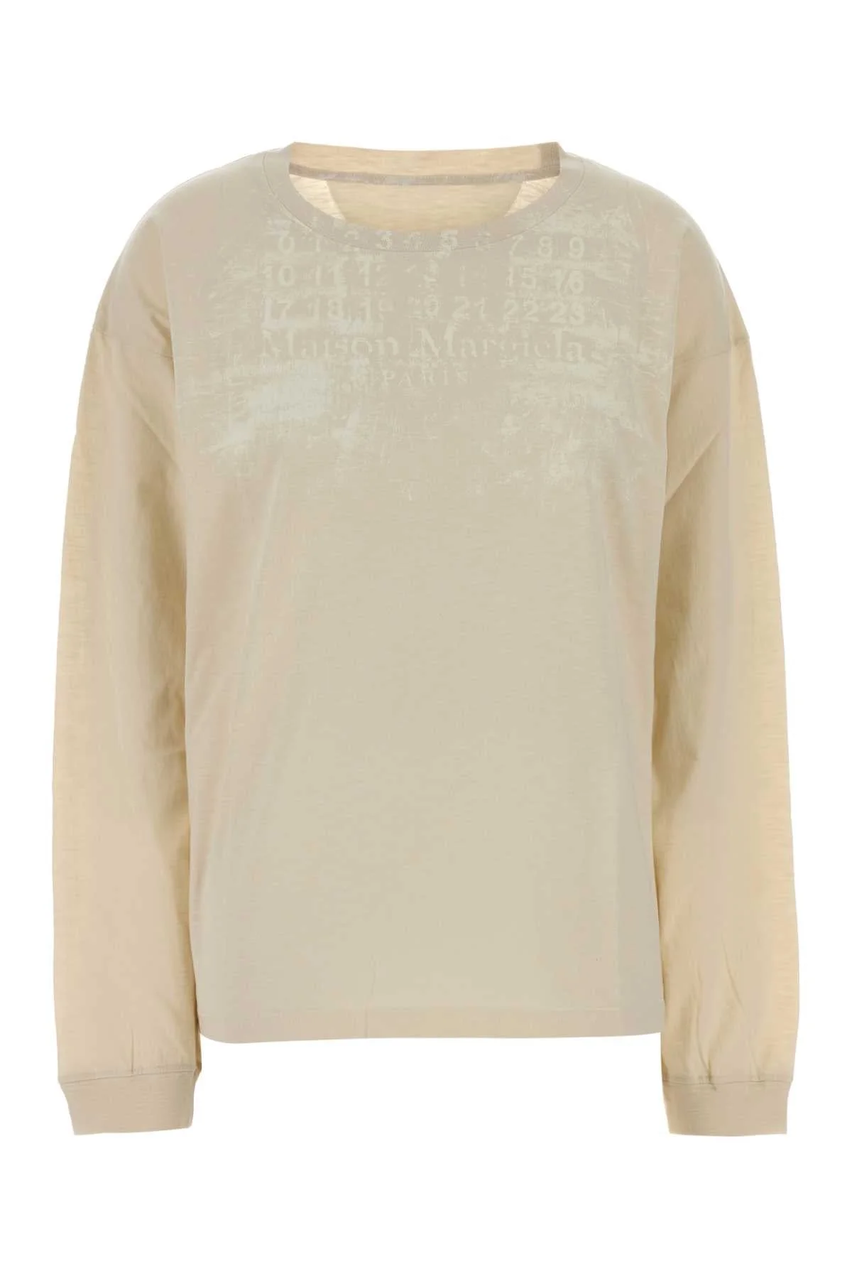 Maison Margiela Numbers Longsleeve Sweatshirt — Cream - 1