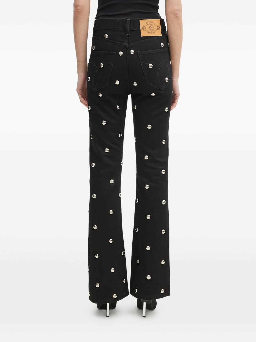 embellished flared jeans - 4