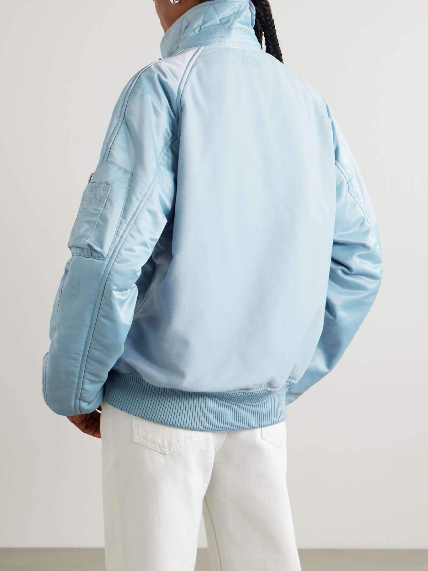 + Y-3 sateen and flannel bomber jacket - 4