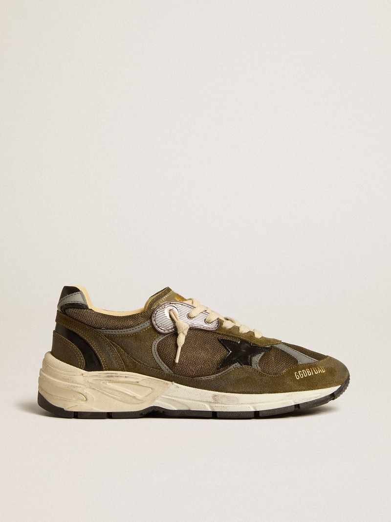 Women’s Dad-Star in suede and mesh with black leather star and heel tab - 1