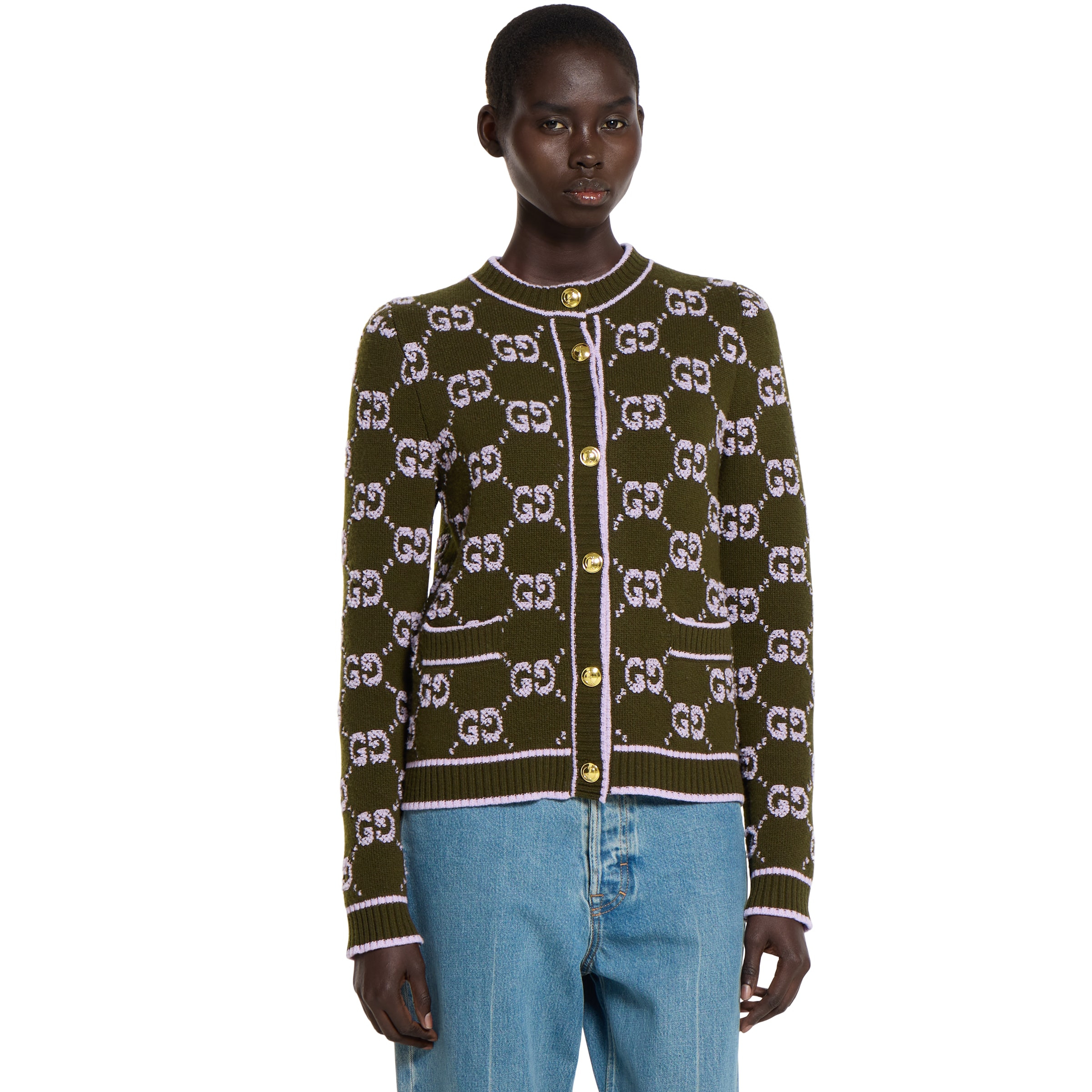 GG wool bouclé jacquard cardigan - 3