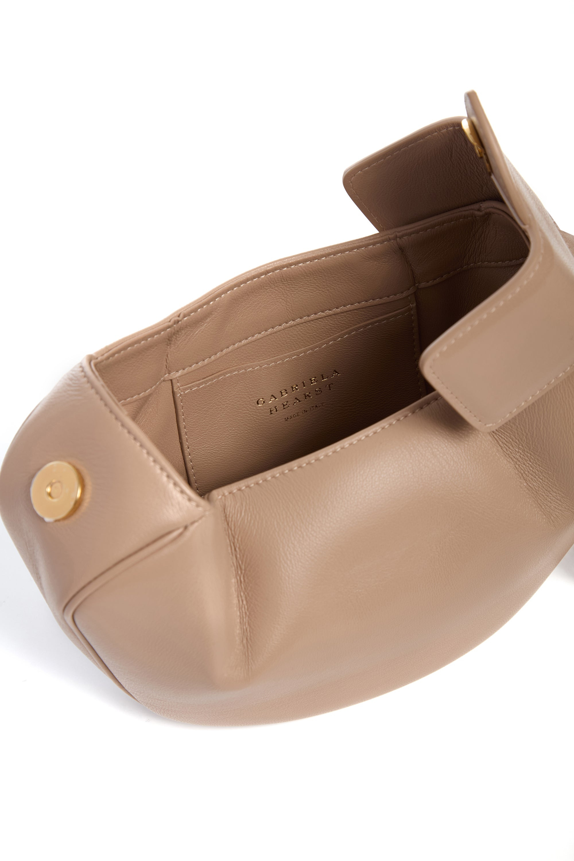 Soft Demi Clutch in Nude Nappa Leather - 4