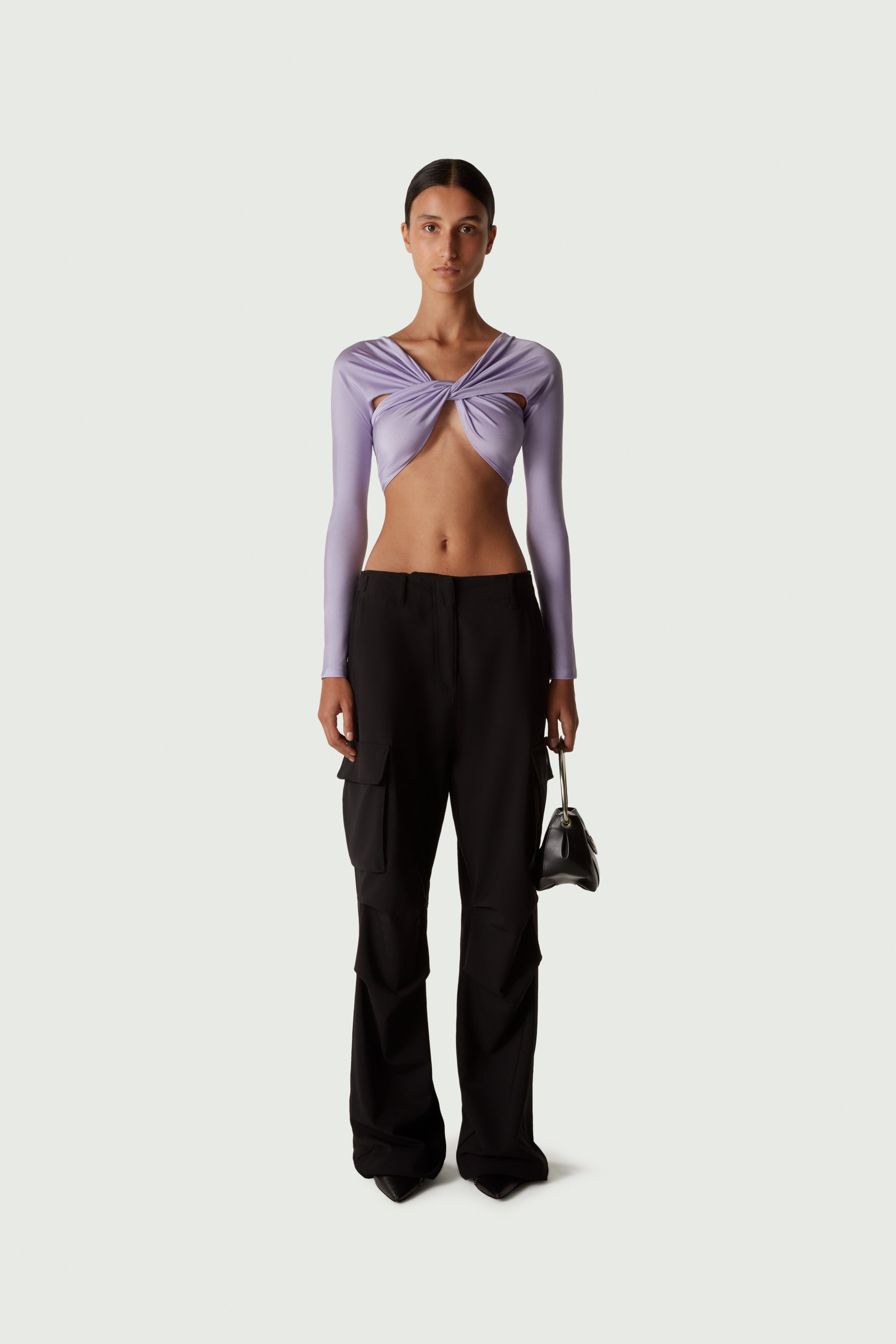 Cropped Draped Top - 2