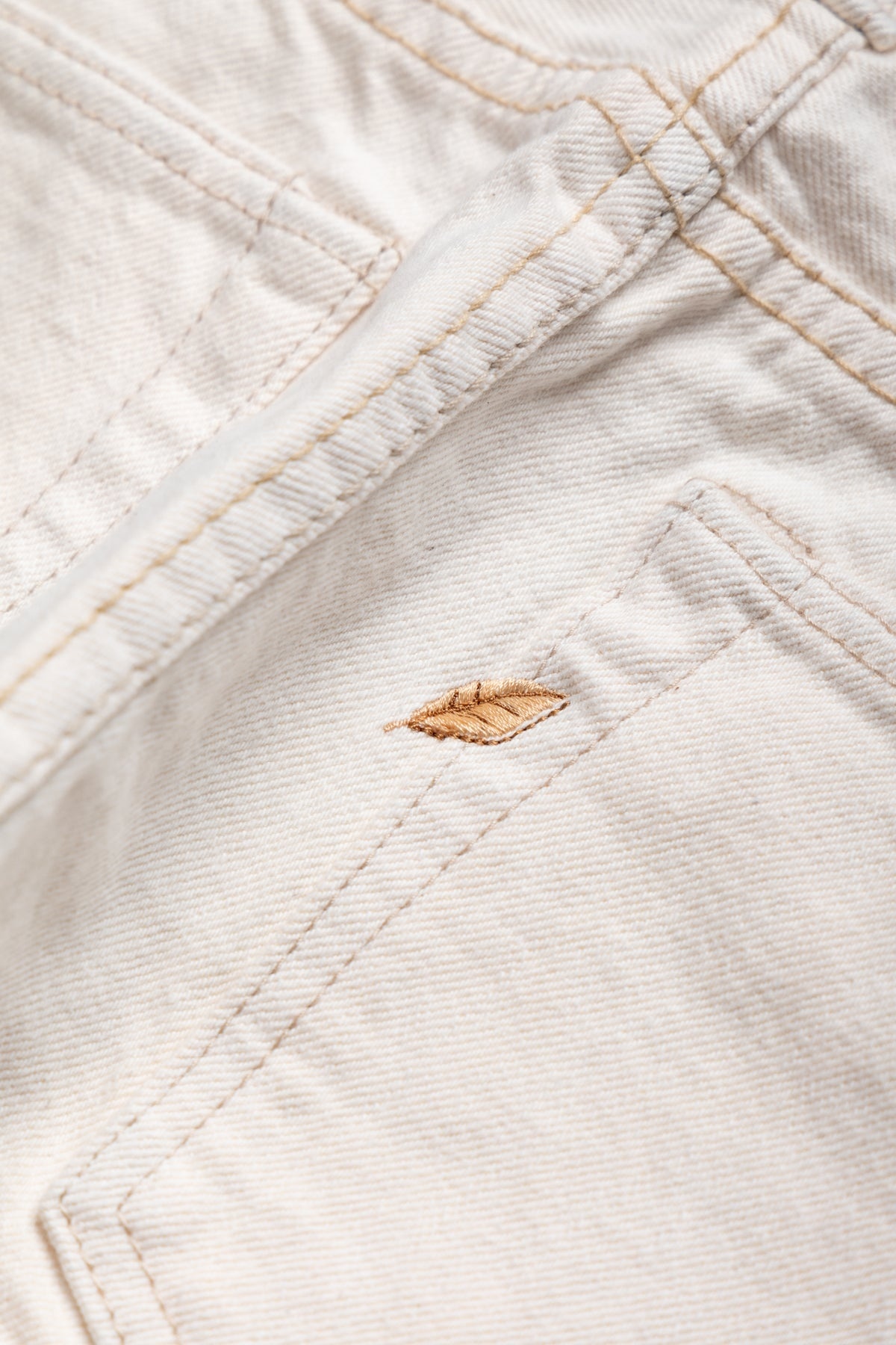 1172-2 14oz Ecru Selvedge 5 Pocket Pants Relax Tapered - 4
