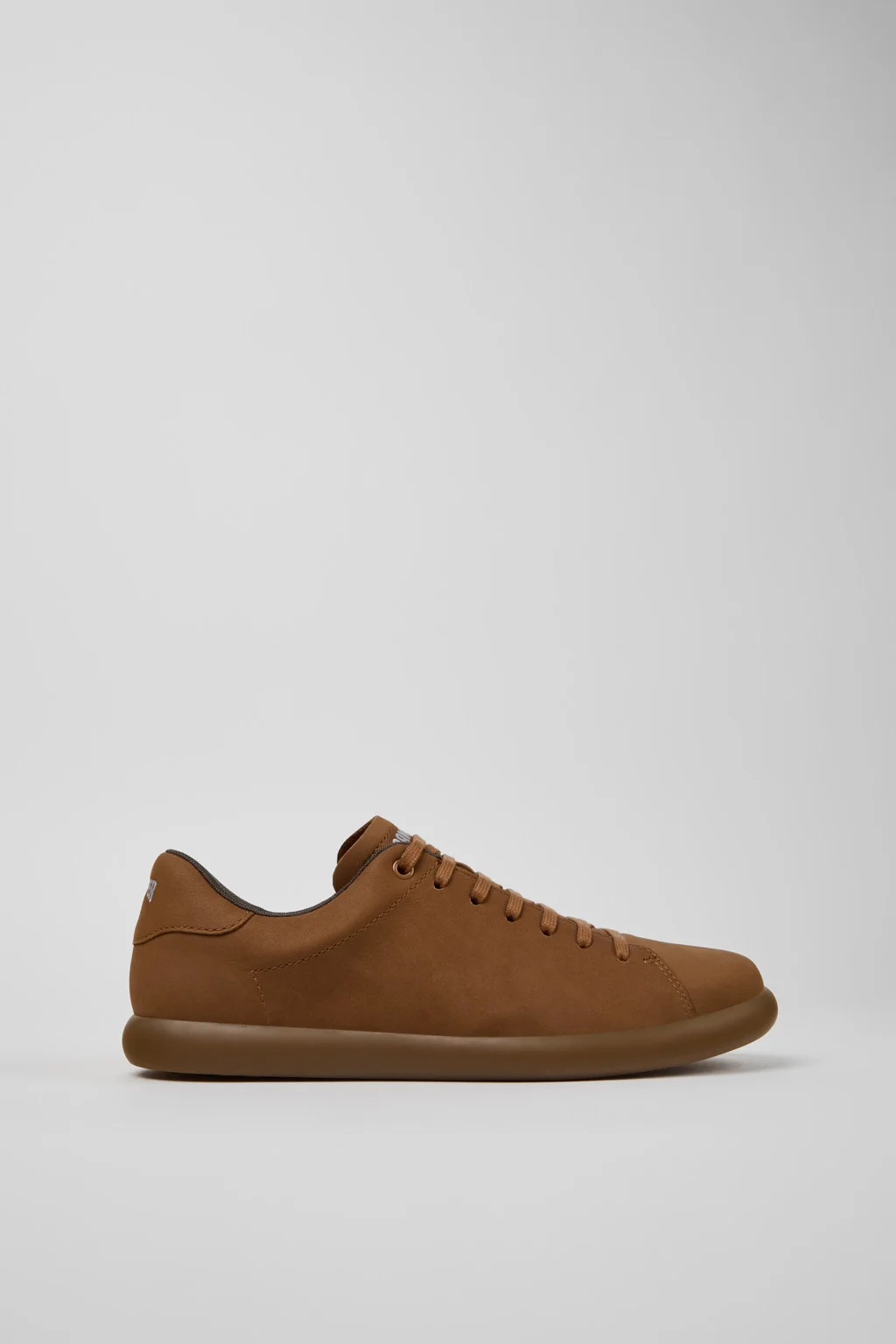 Brown Nubuck Sneakers for Men. - 1