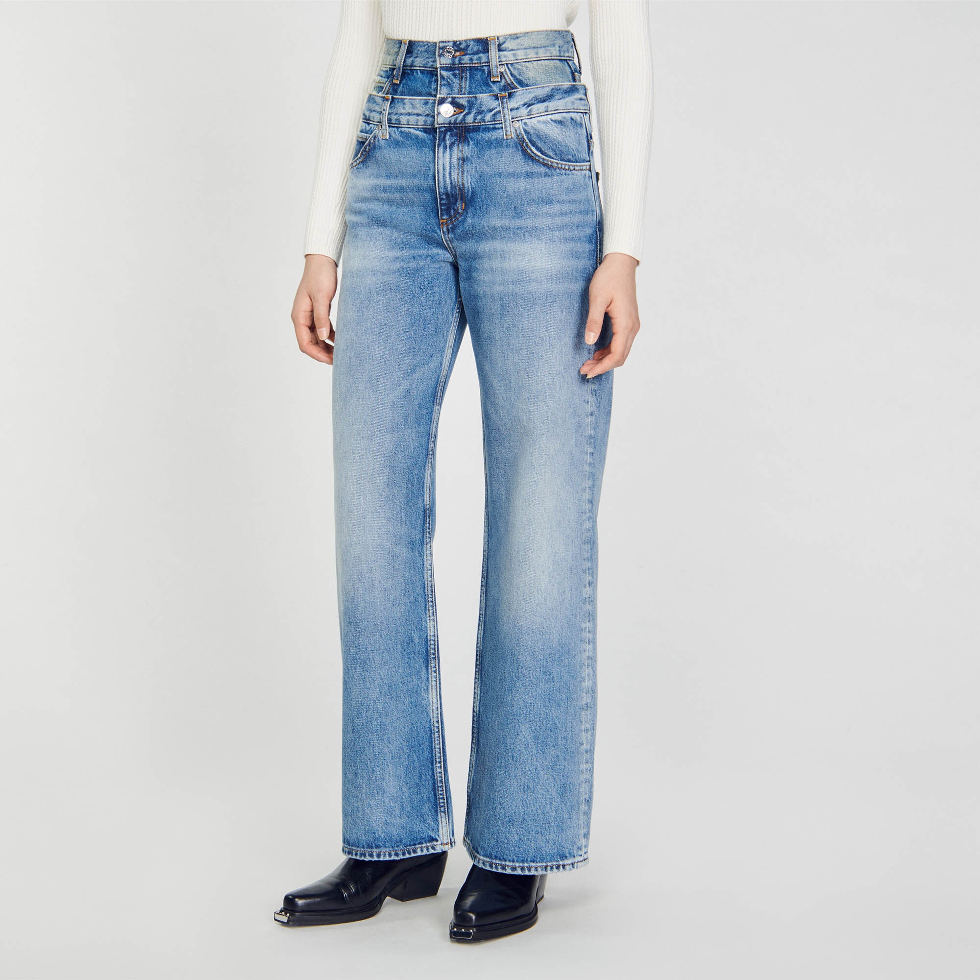 DOUBLE-BELTED JEANS - 5