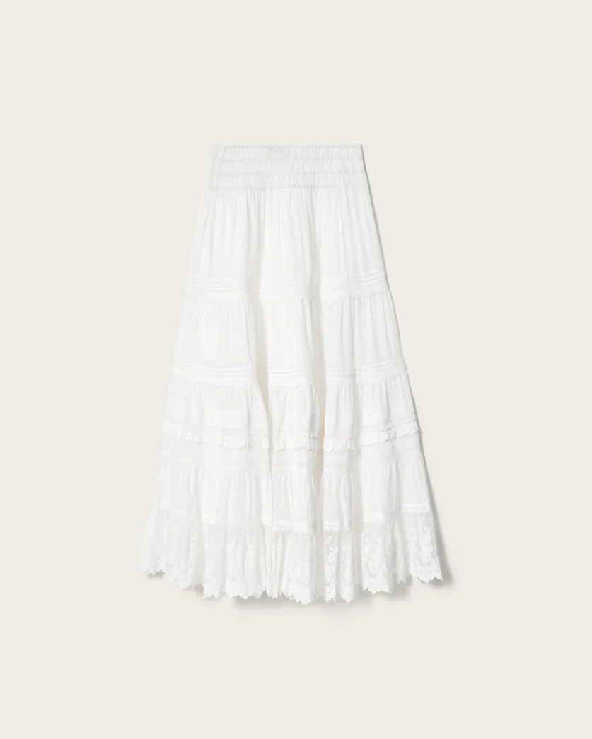 MEADOW TIERED MAXI SKIRT - 1