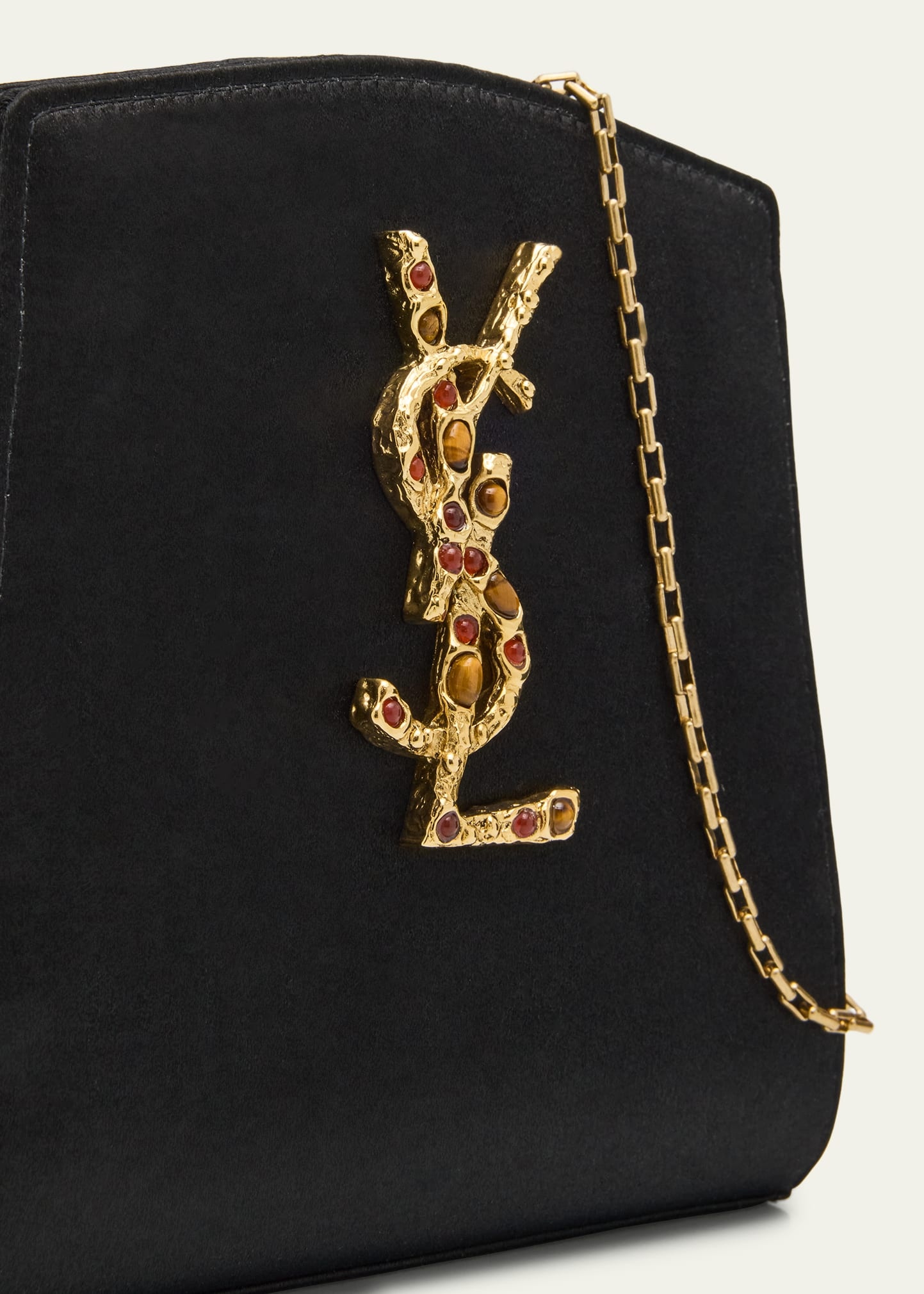 Mini YSL Evening Wristlet in Satin - 5