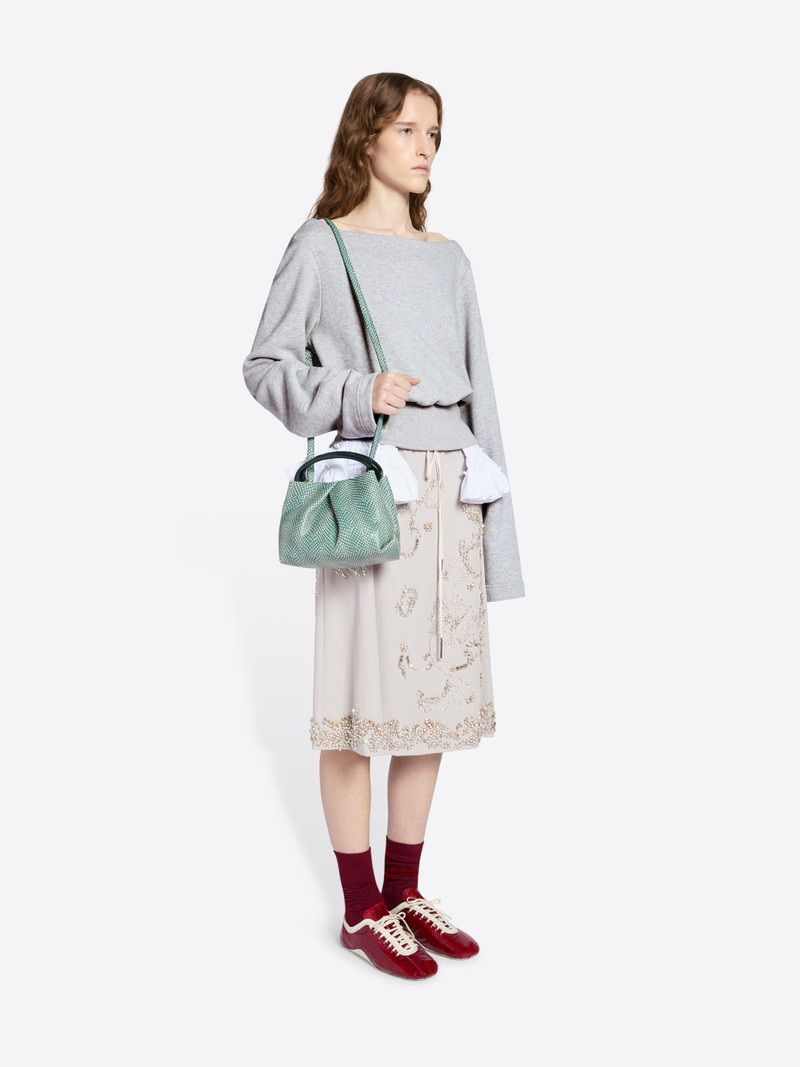 SMALL PLEATED LEATHER BAG 6