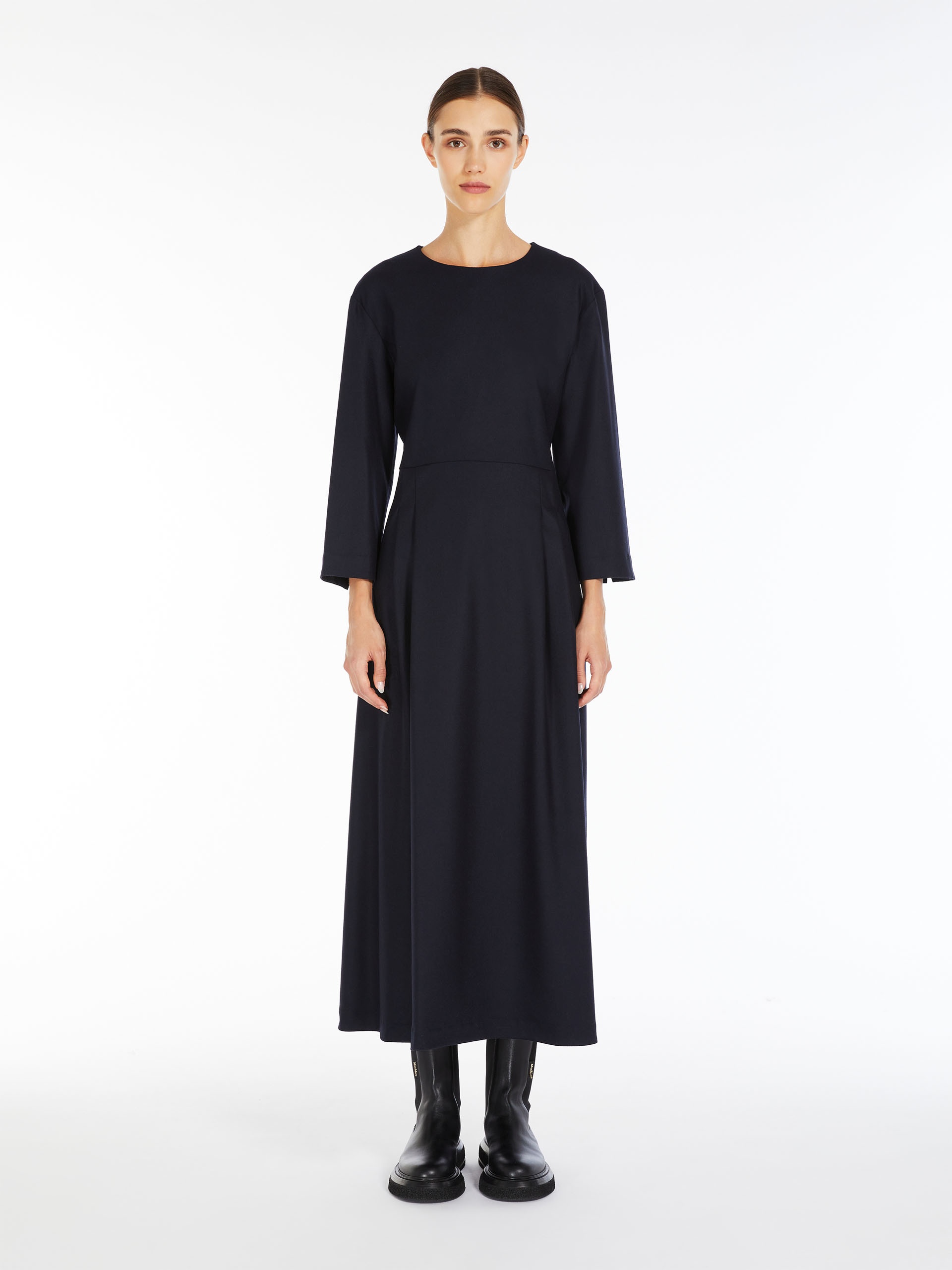 Max Mara POKER Relaxed fit wool flannel dress REVERSIBLE