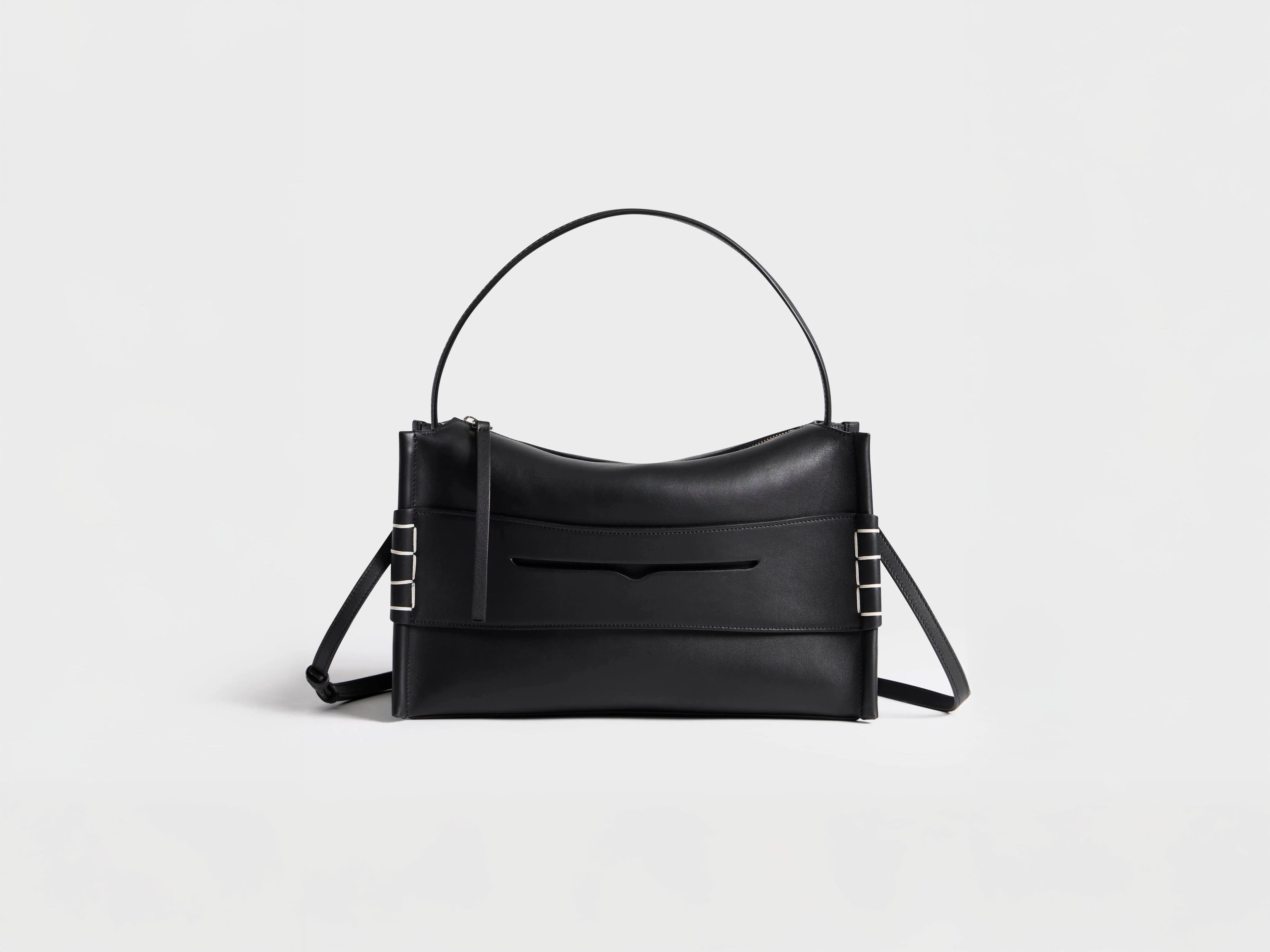 MEDIUM LOAFER BAG IN BLACK LEATHER - 1