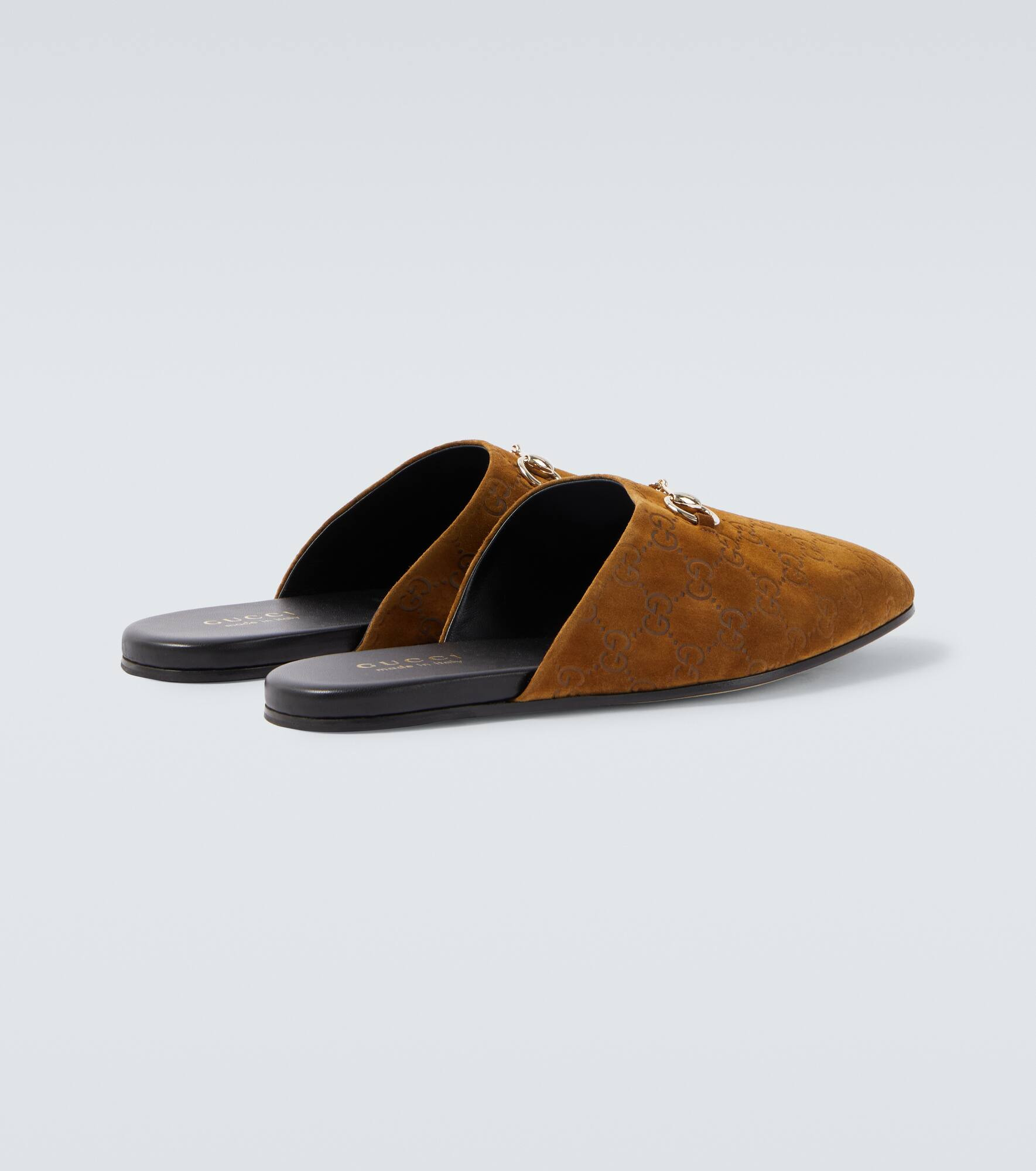 GG Horsebit suede mules - 6
