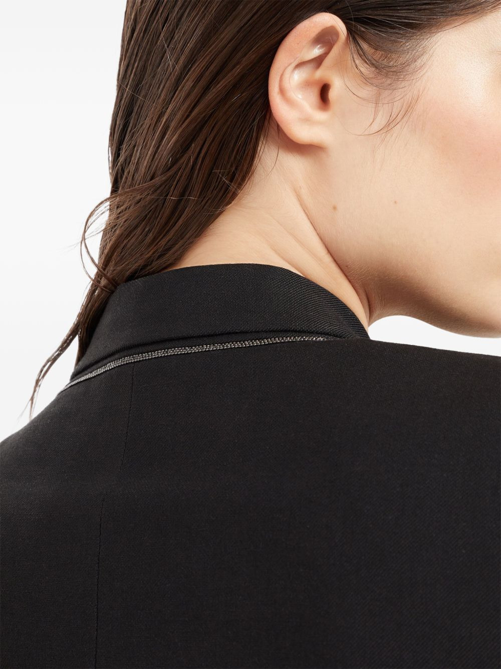 Monili-detail twill blazer - 5