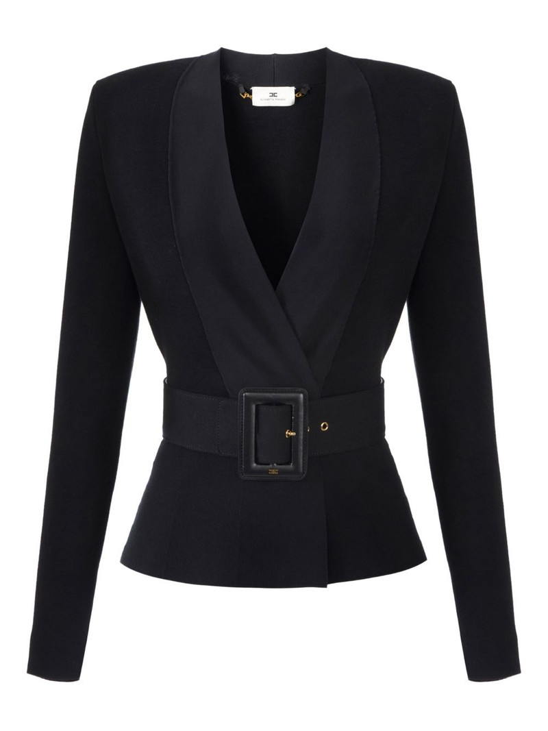 v-neck belted blazer 1