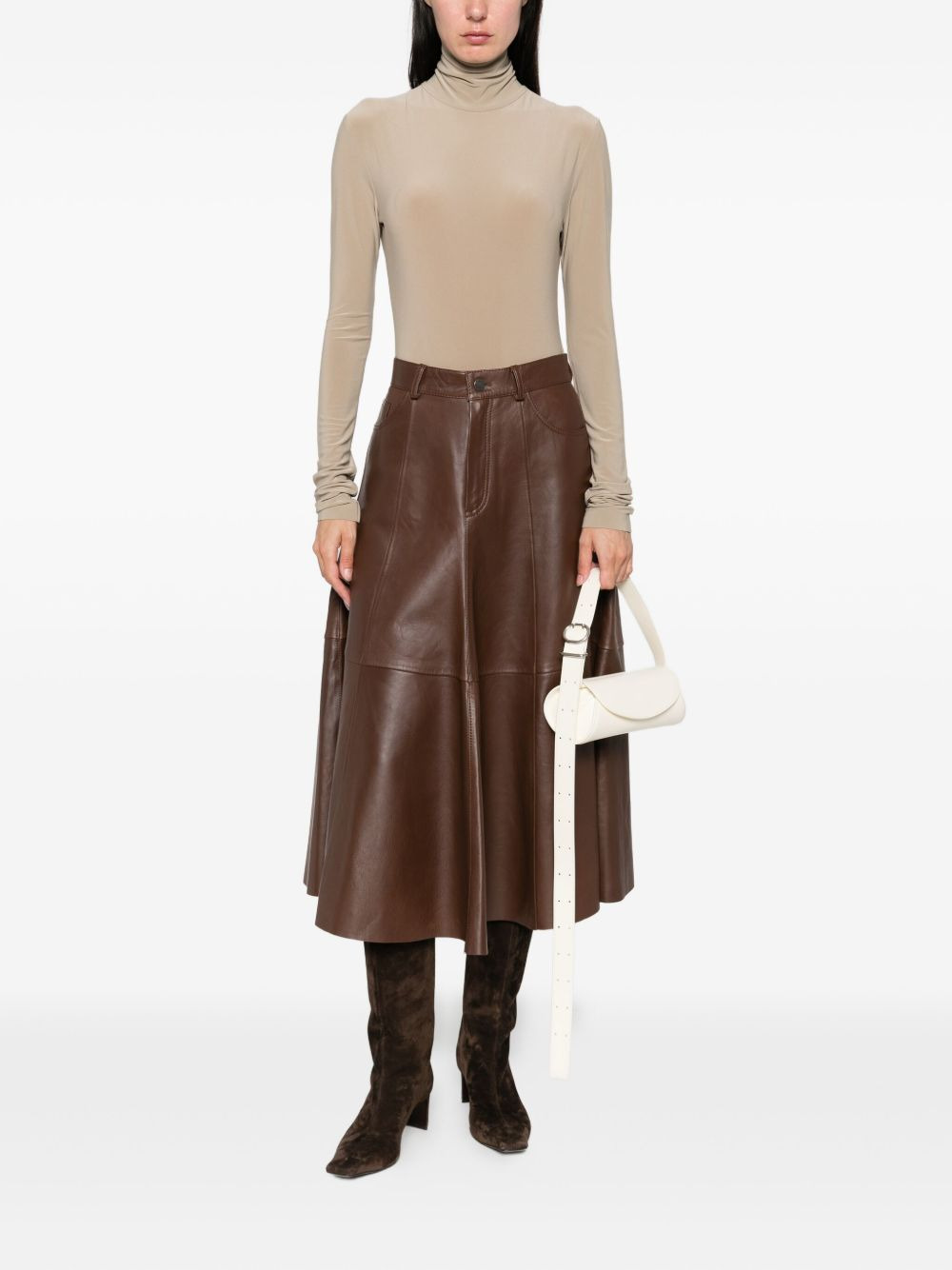 Serenity leather midi skirt - 2