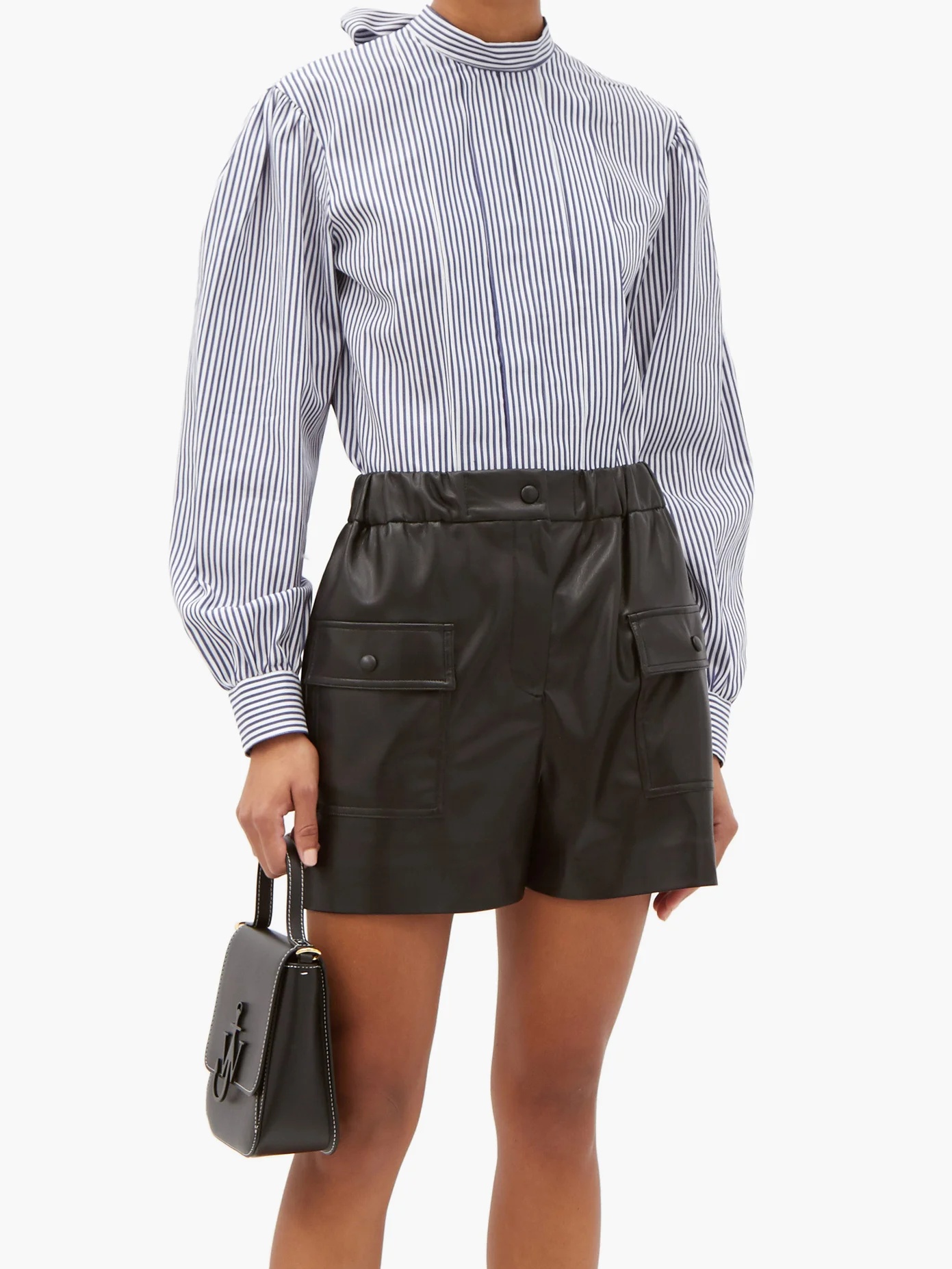 Pinstriped cotton-poplin blouse - 6