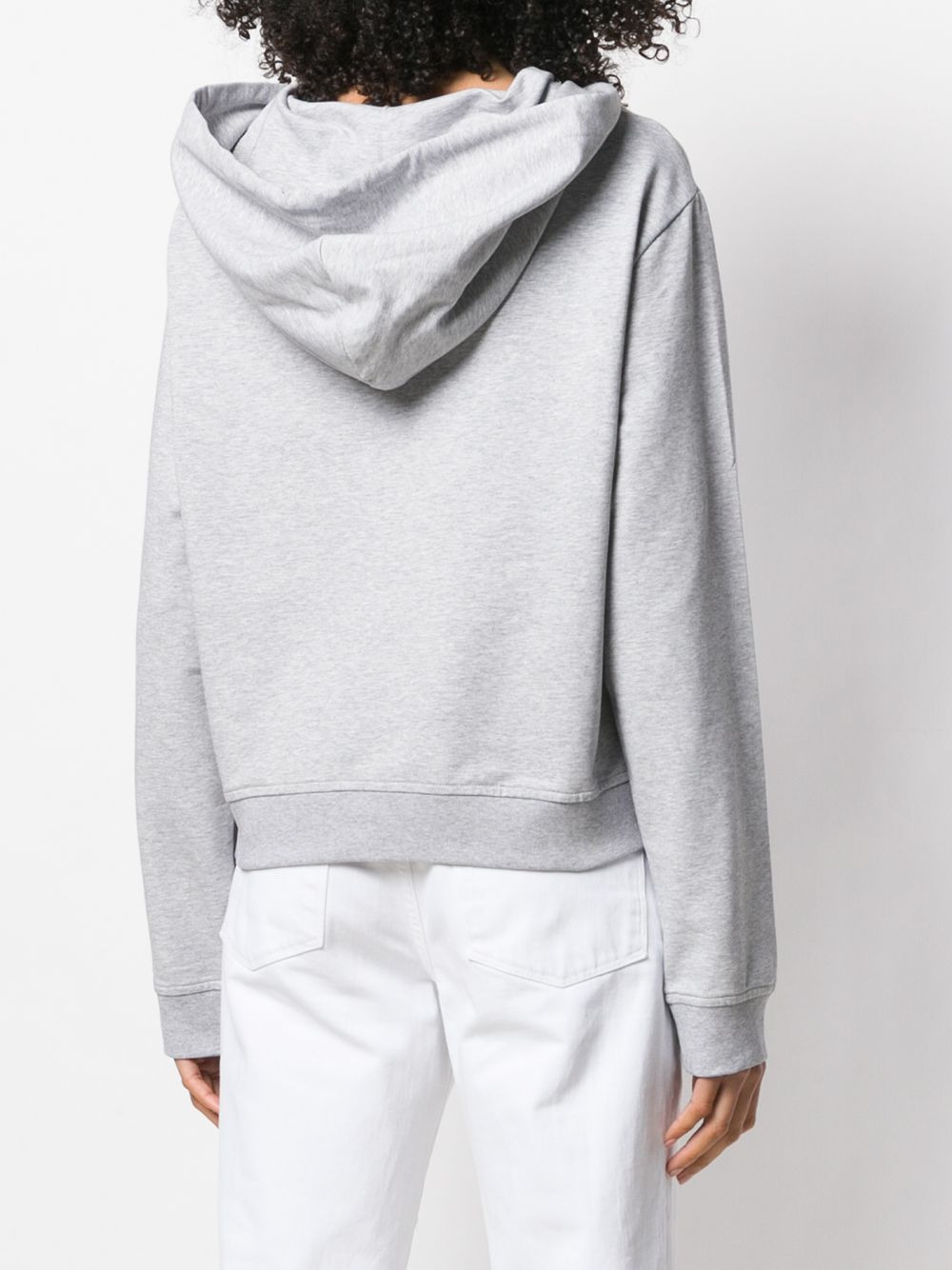 logo heart print hoodie - 4