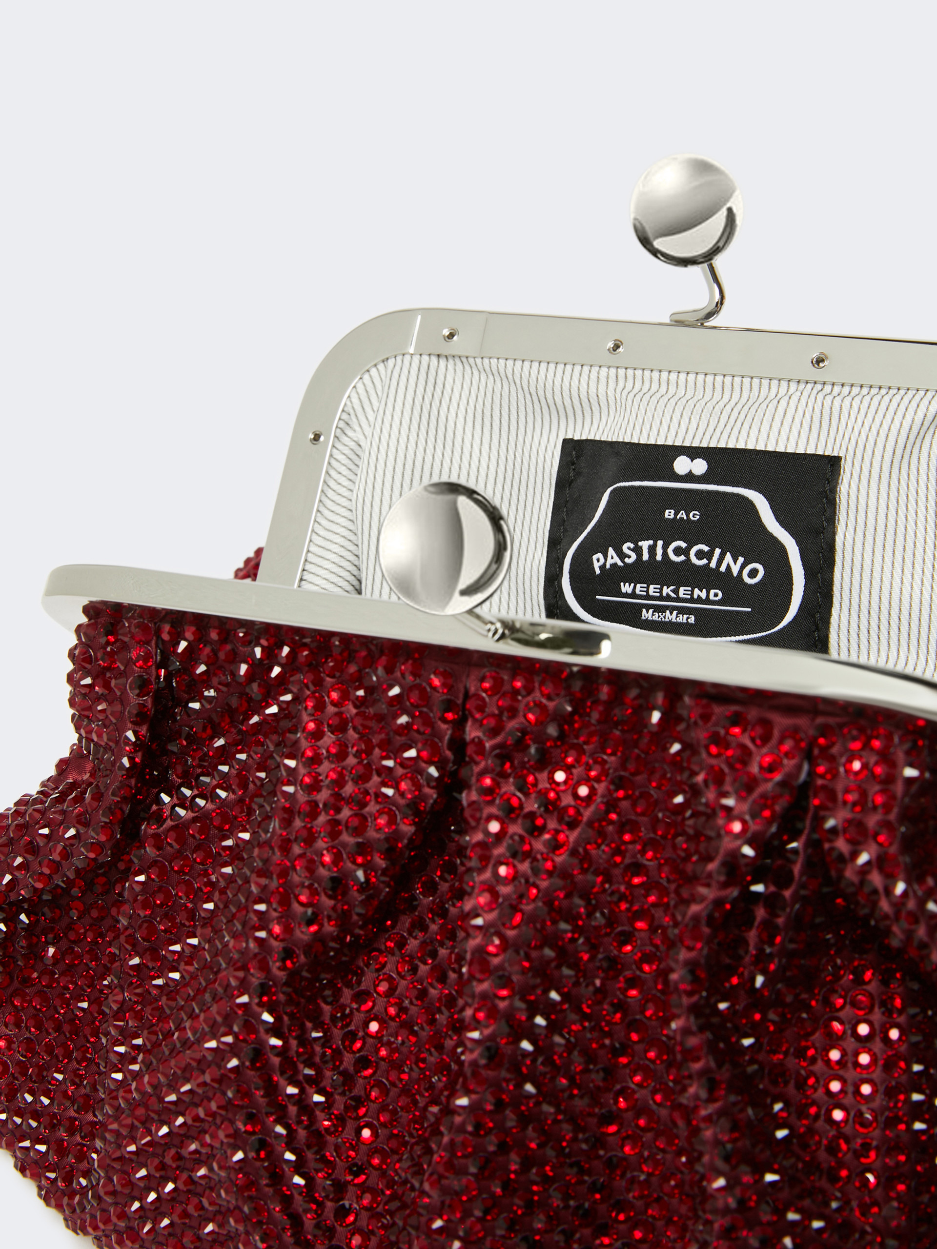 EMY Small Pasticcino Bag in satin with rhinestones - 6