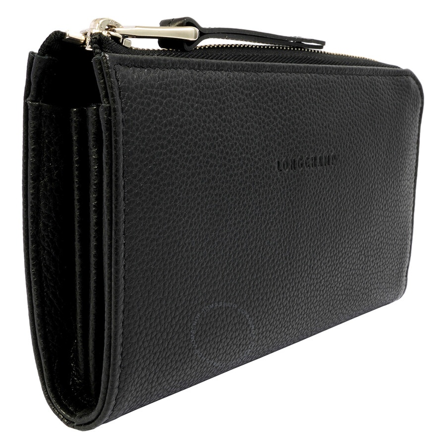 Longchamp Le Foulonne Black 047 Ladies 3.9 x 7.7 in Wallets L3418021047 - 3