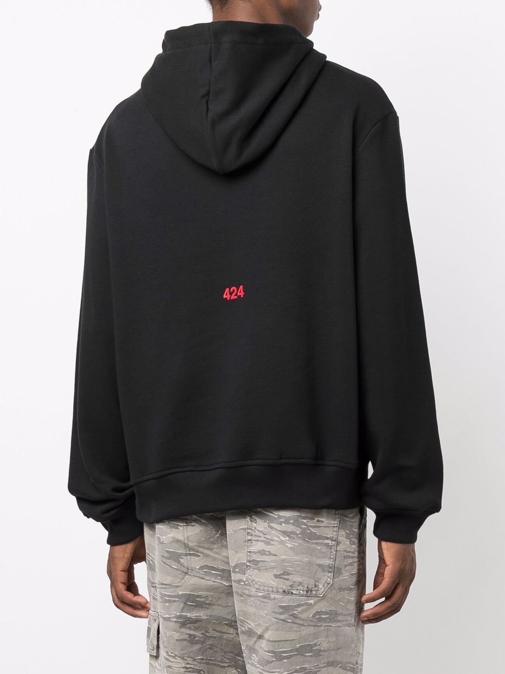 graphic-print cotton hoodie - 4