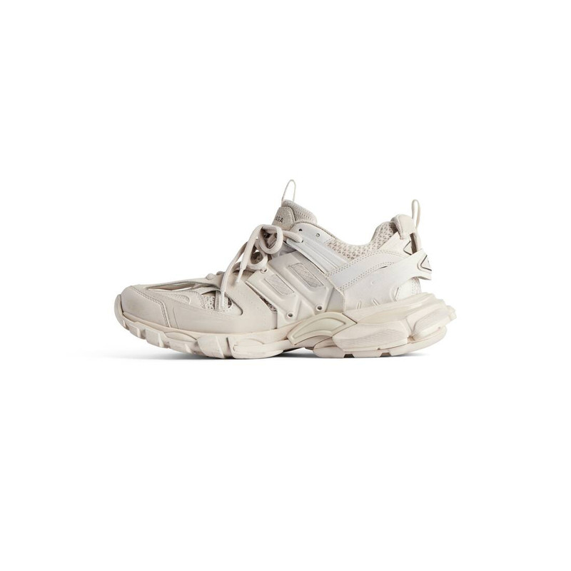 BALENCIAGA Women's Track Signature Sneaker in Beige/pink outlook