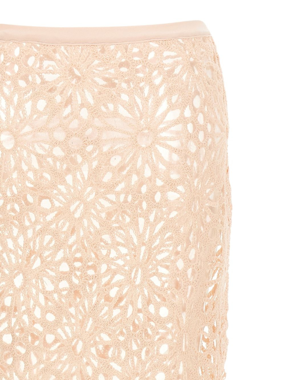floral-crochet midi skirt - 4