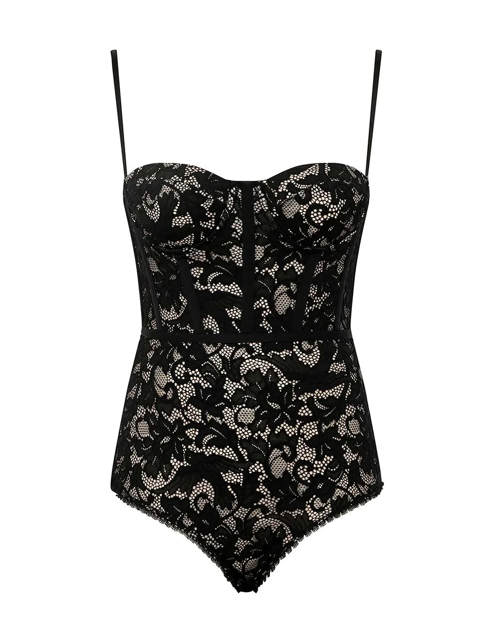 CORSET LACE BODYSUIT - 1