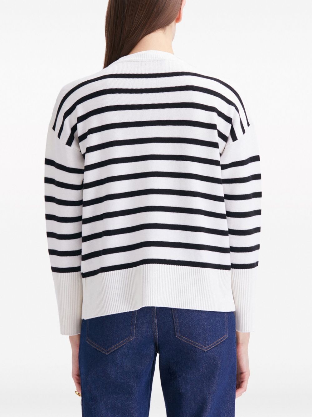 Gardenia striped threadwork jumper - 4