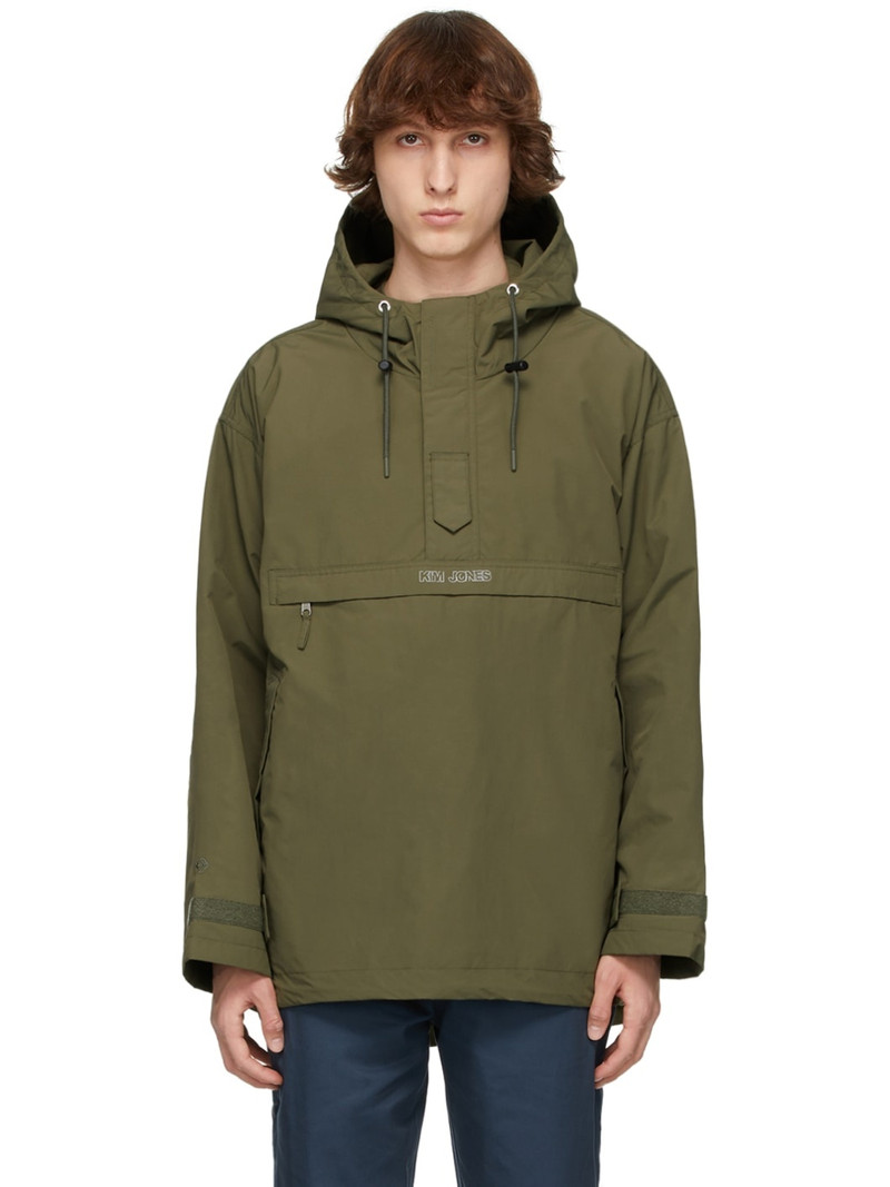 Khaki Kim Jones Edition Half-Zip Parka - 1