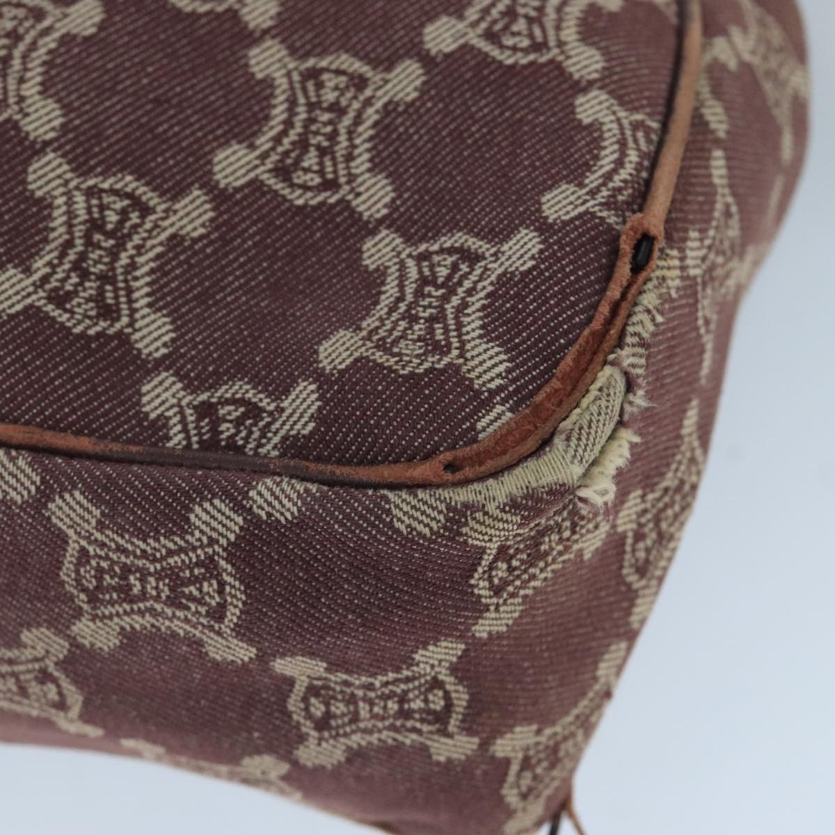 CELINE Paris Macadam Canvas Shoulder Bag Bordeaux - 15