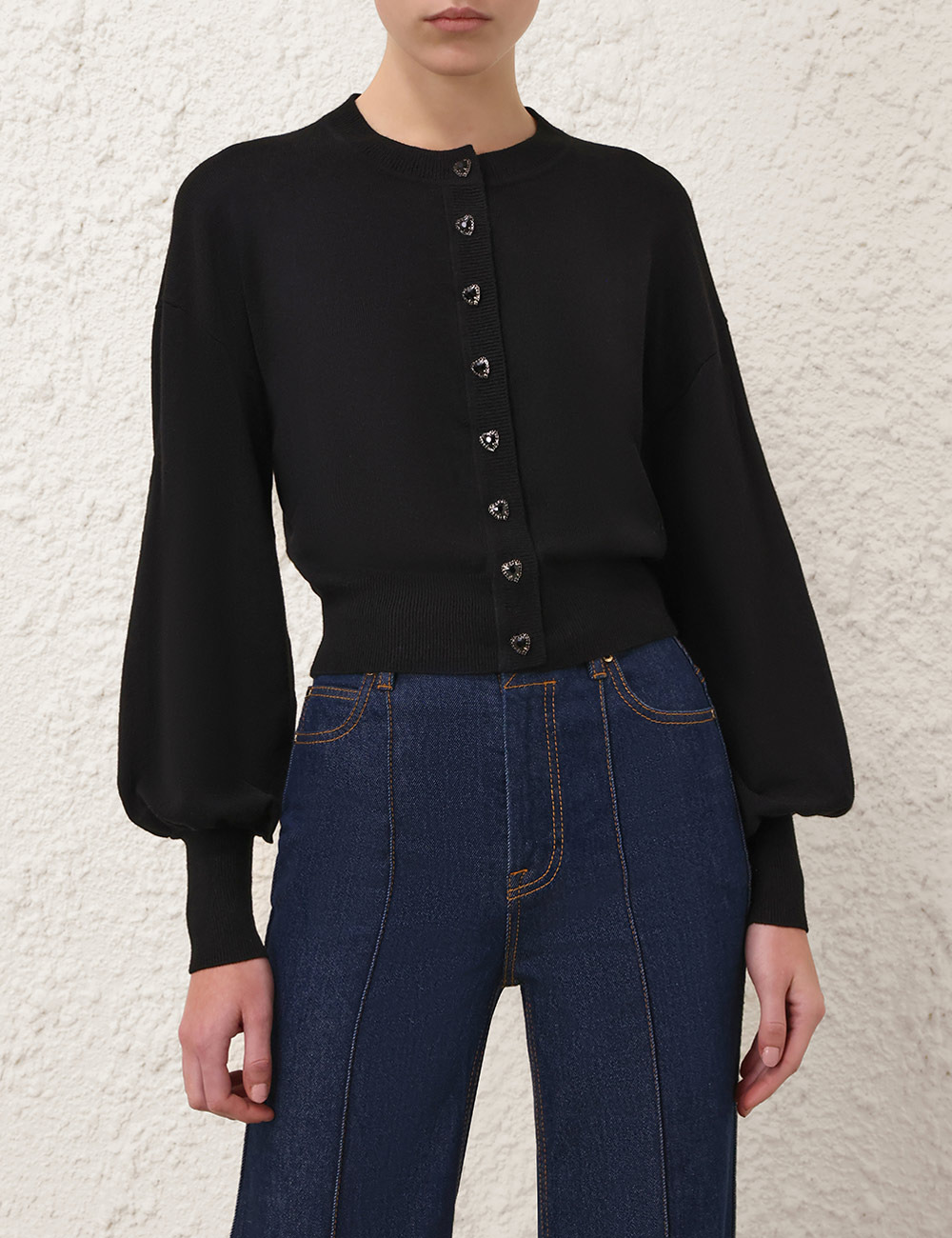 HYPNOTIC JEWEL BUTTON CARDIGAN - 2