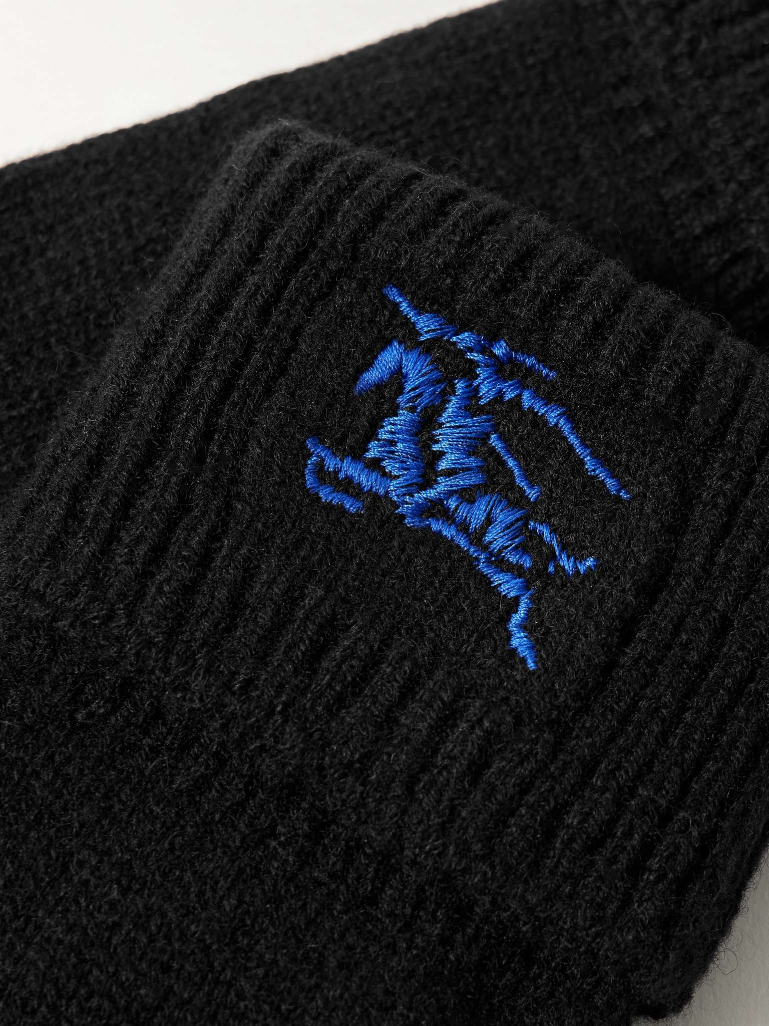 Logo-Embroidered Cashmere-Blend Gloves - 2