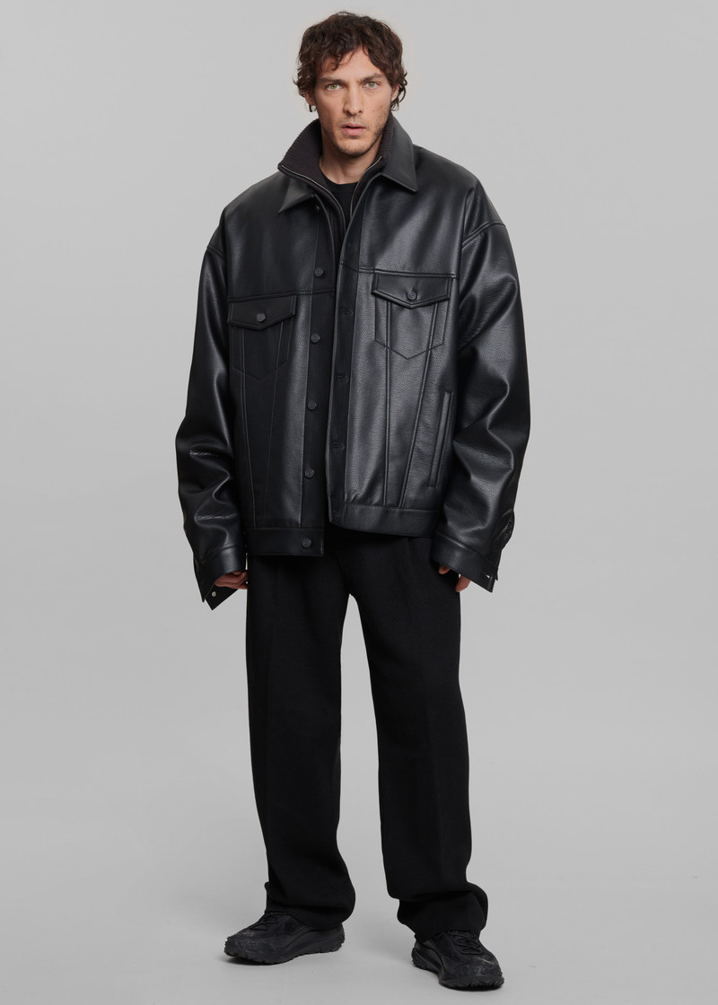 Conan Faux Leather Jacket - Black 9