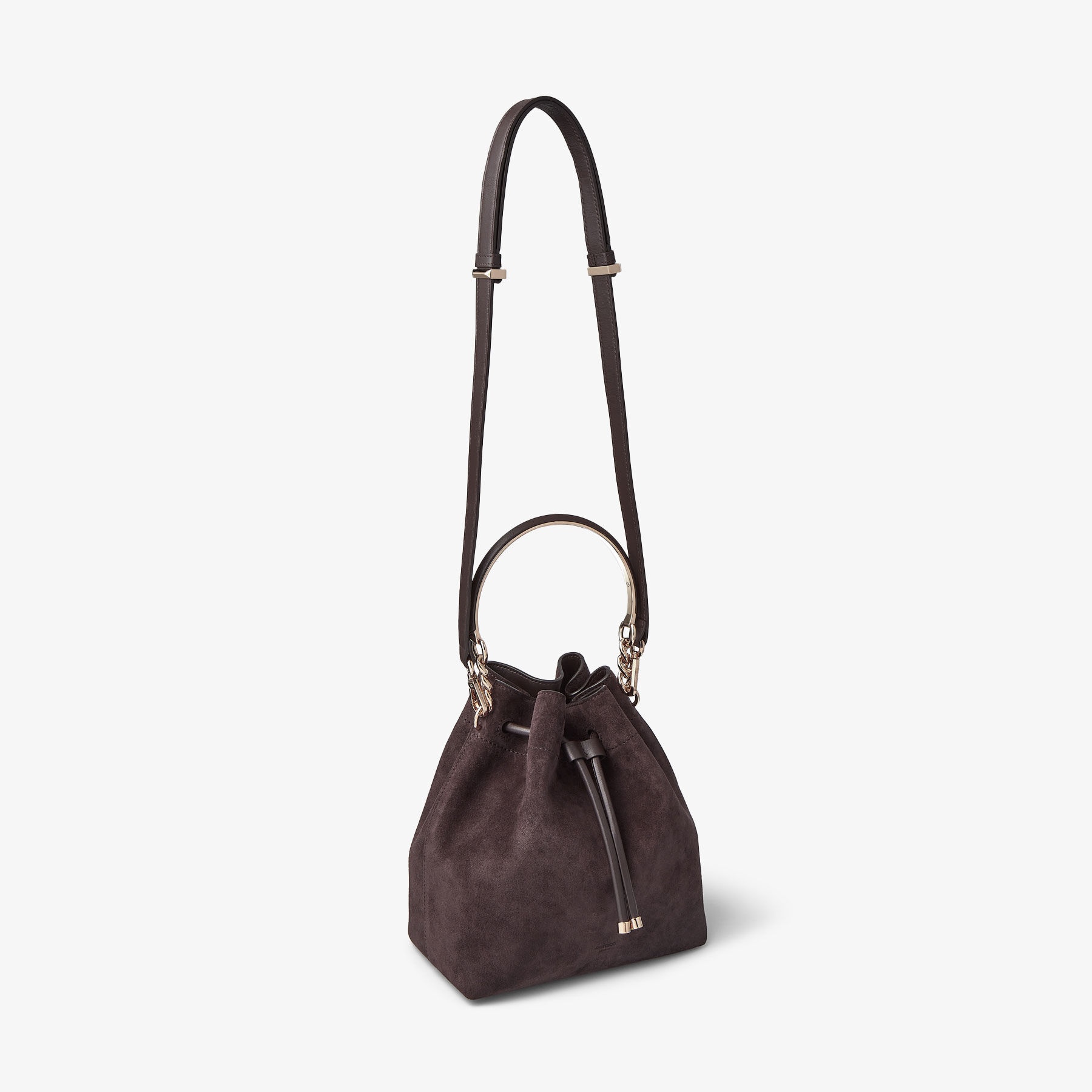 Bon Bon Bucket
Coffee Suede Bucket Bag - 7